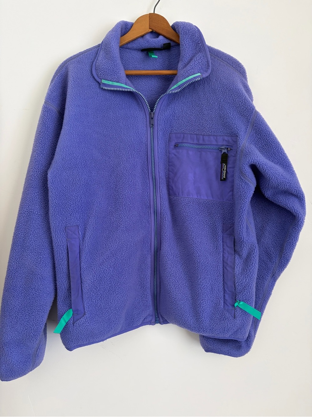 Kids Purple Fleece Jacket with Zip Pocket